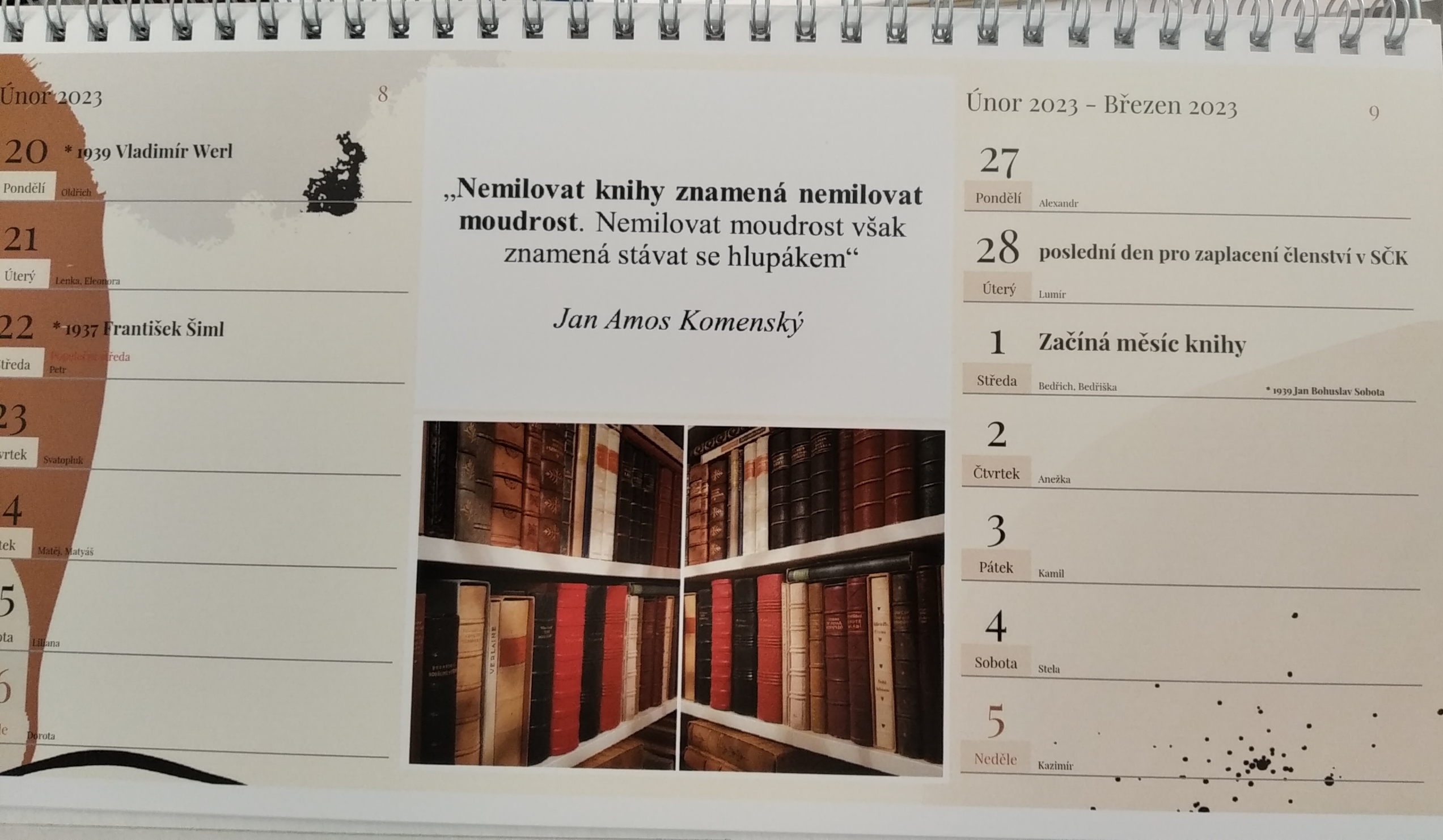 Kalendář SČK 2023 detail